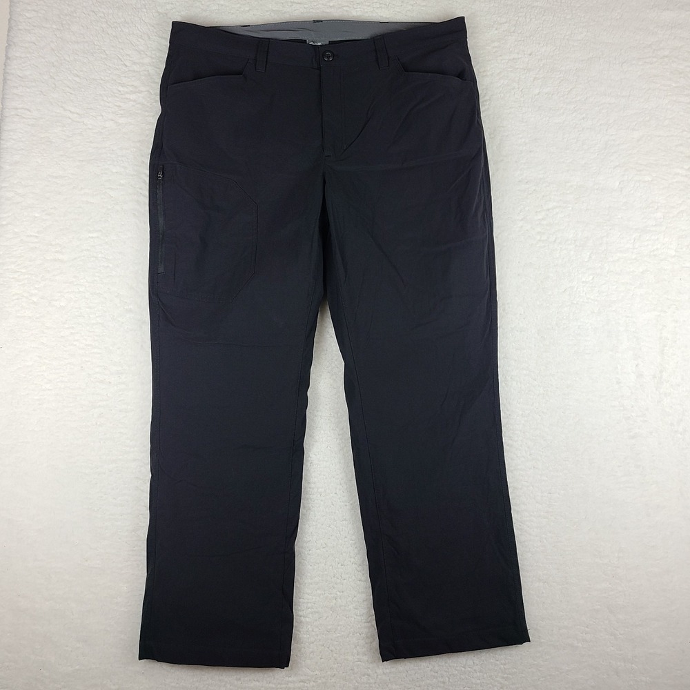 Eddie Bauer Pants Mens 40x30 Black Straight Performance Fleece Lined Tech Chino